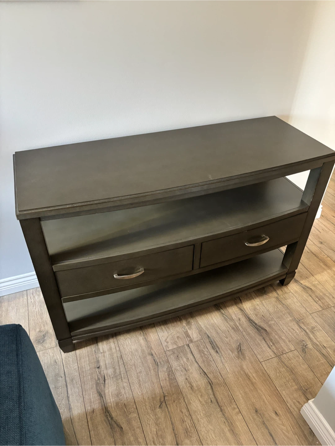 Dark Grey Wooden TV Console MUST GO TONIGHT - photo 3