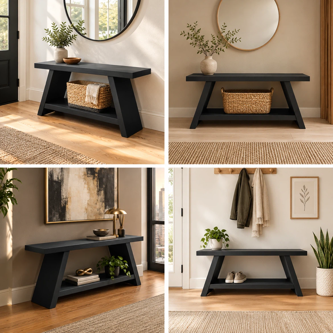 Handmade Modern Entryway Bench - photo 3