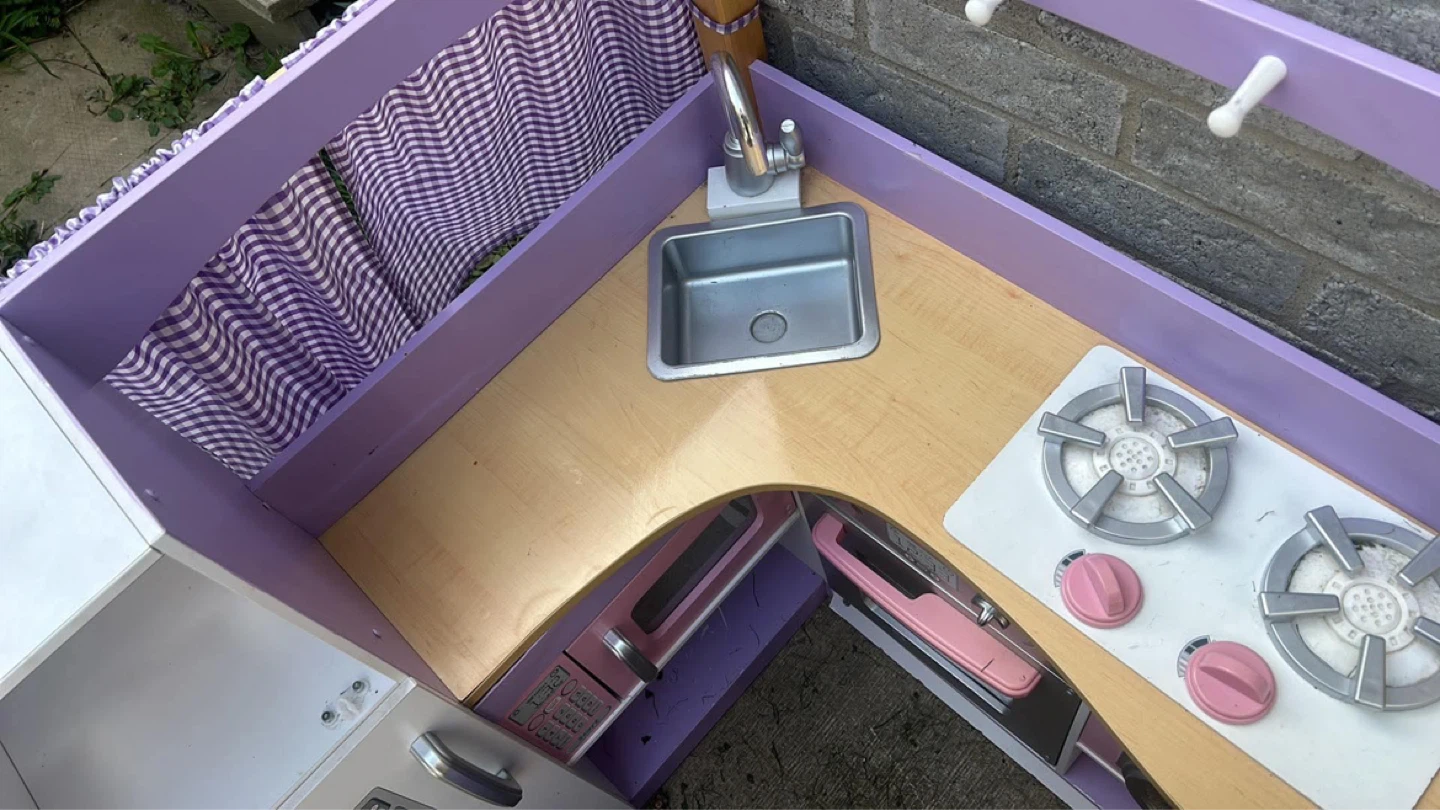 Kid's Wooden Corner Play Kitchen - photo 5