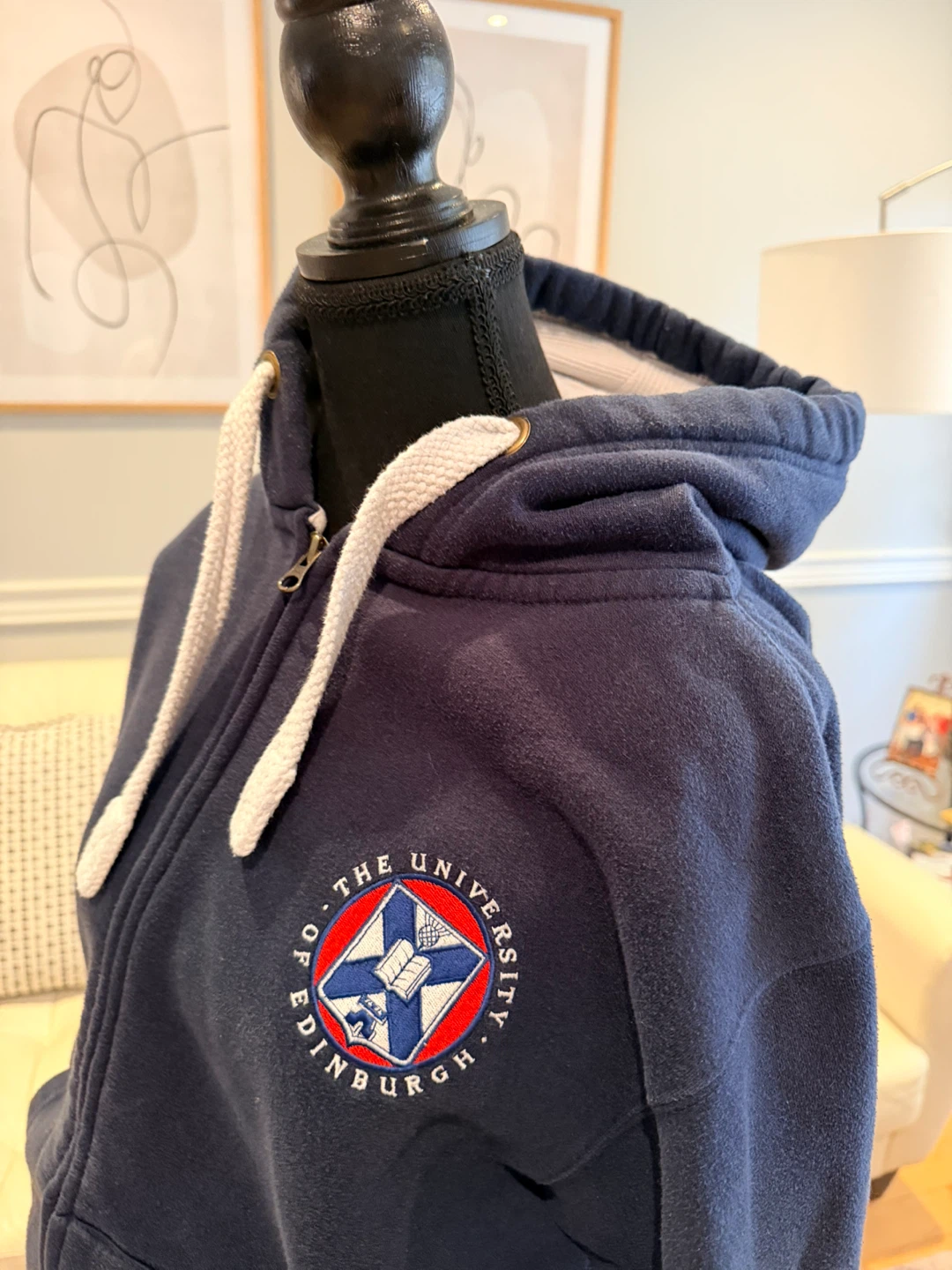University of Edinburgh Navy Zip-Up Hoodie - photo 2