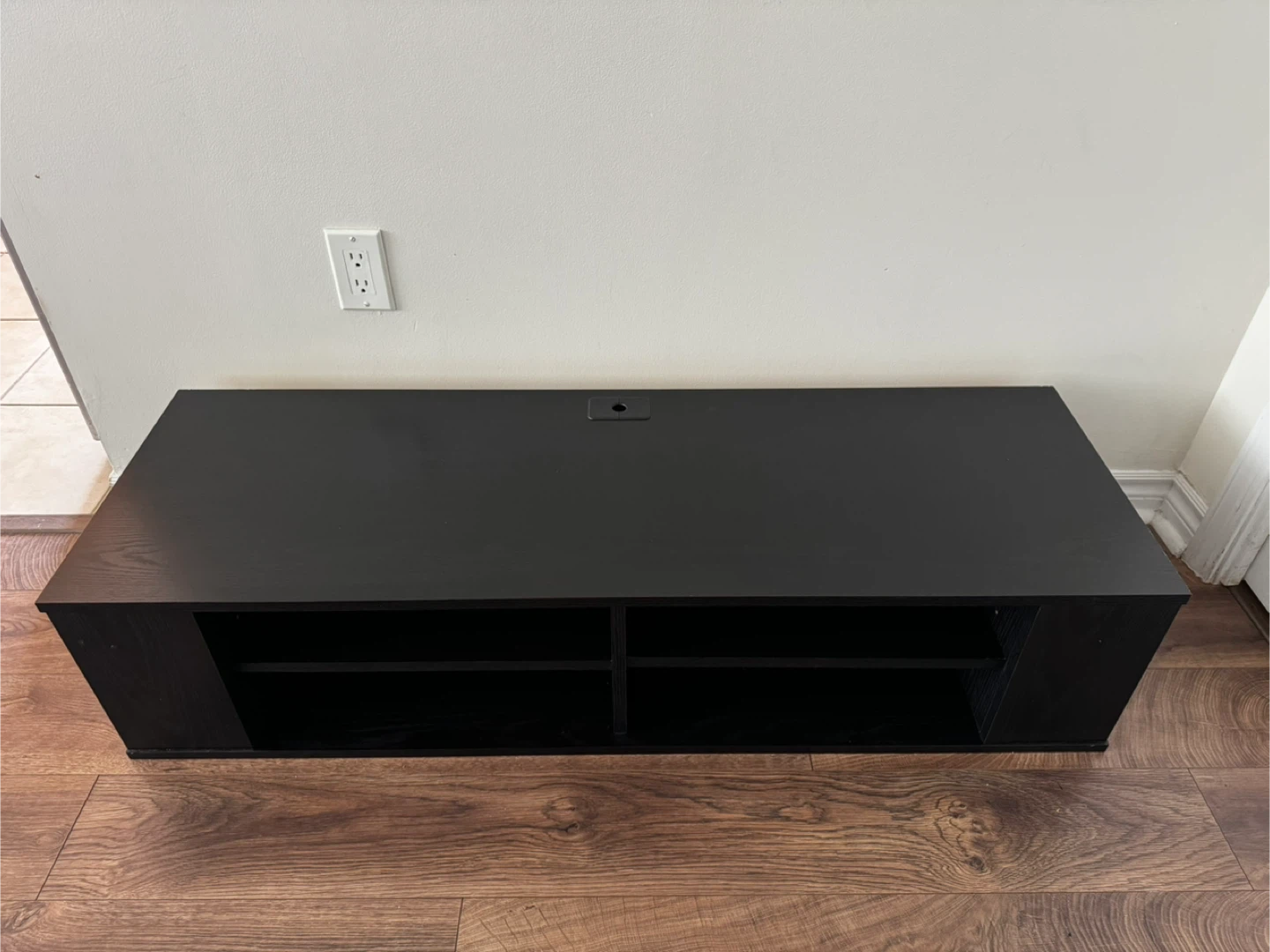 Black Media Console Table