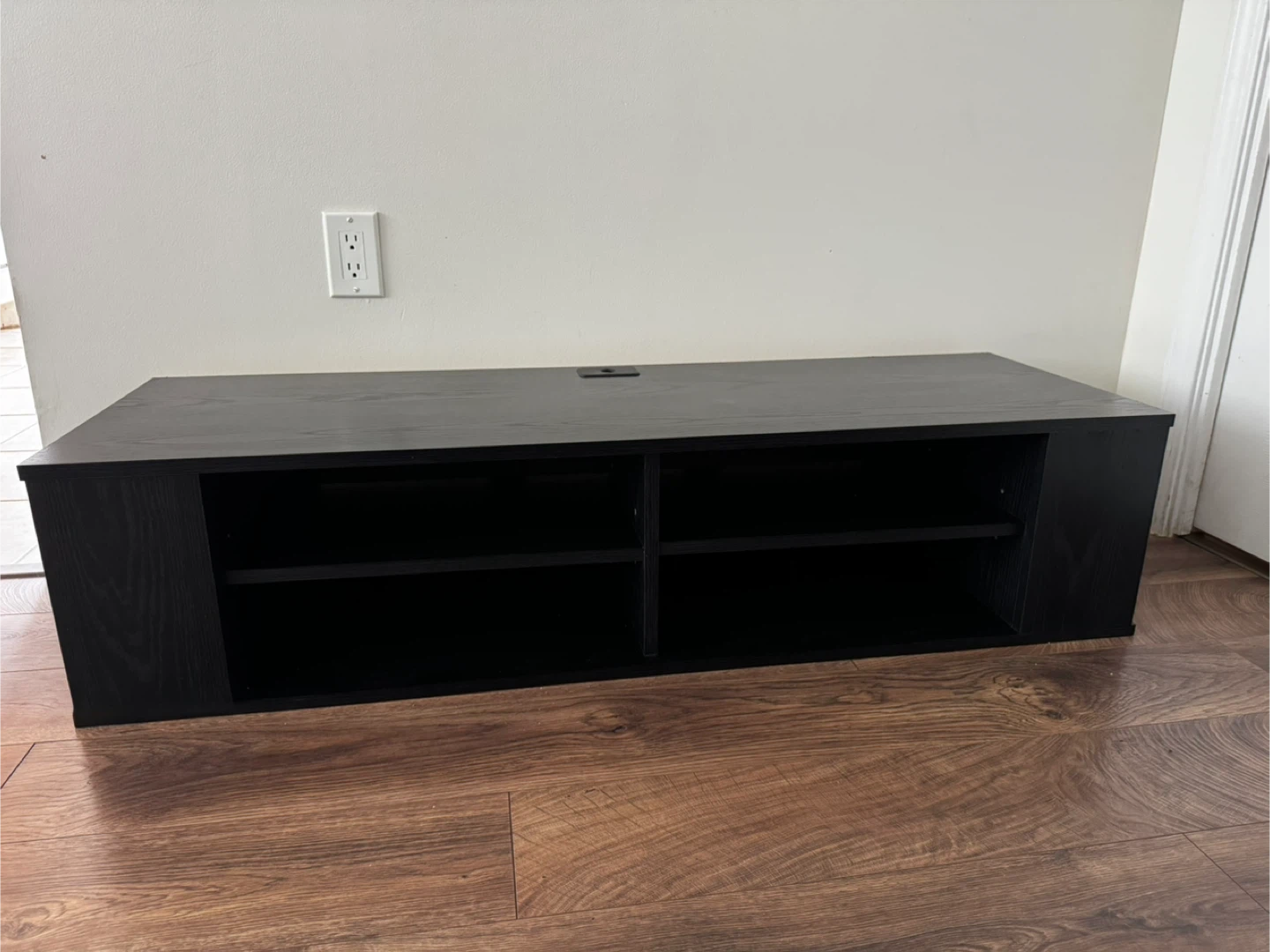 Black Media Console Table - photo 3