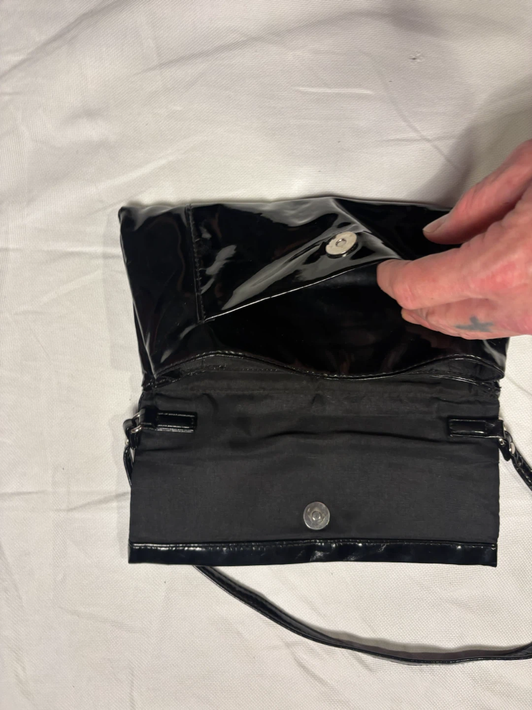 Black Patent Clutch Bag - photo 2