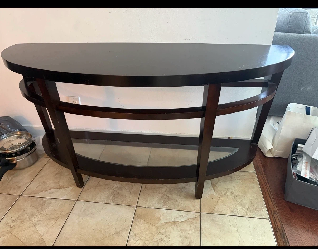 Half-moon console table Tv stand