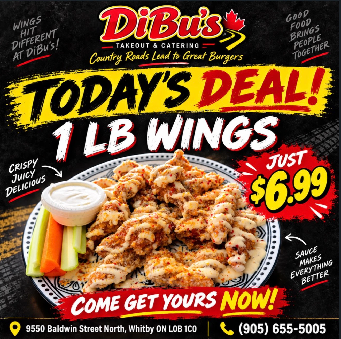 DiBu's 1 lb Wings Deal