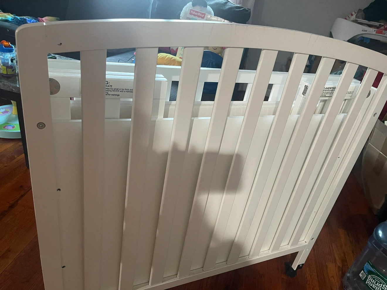 White Portable Folding Crib - photo 3