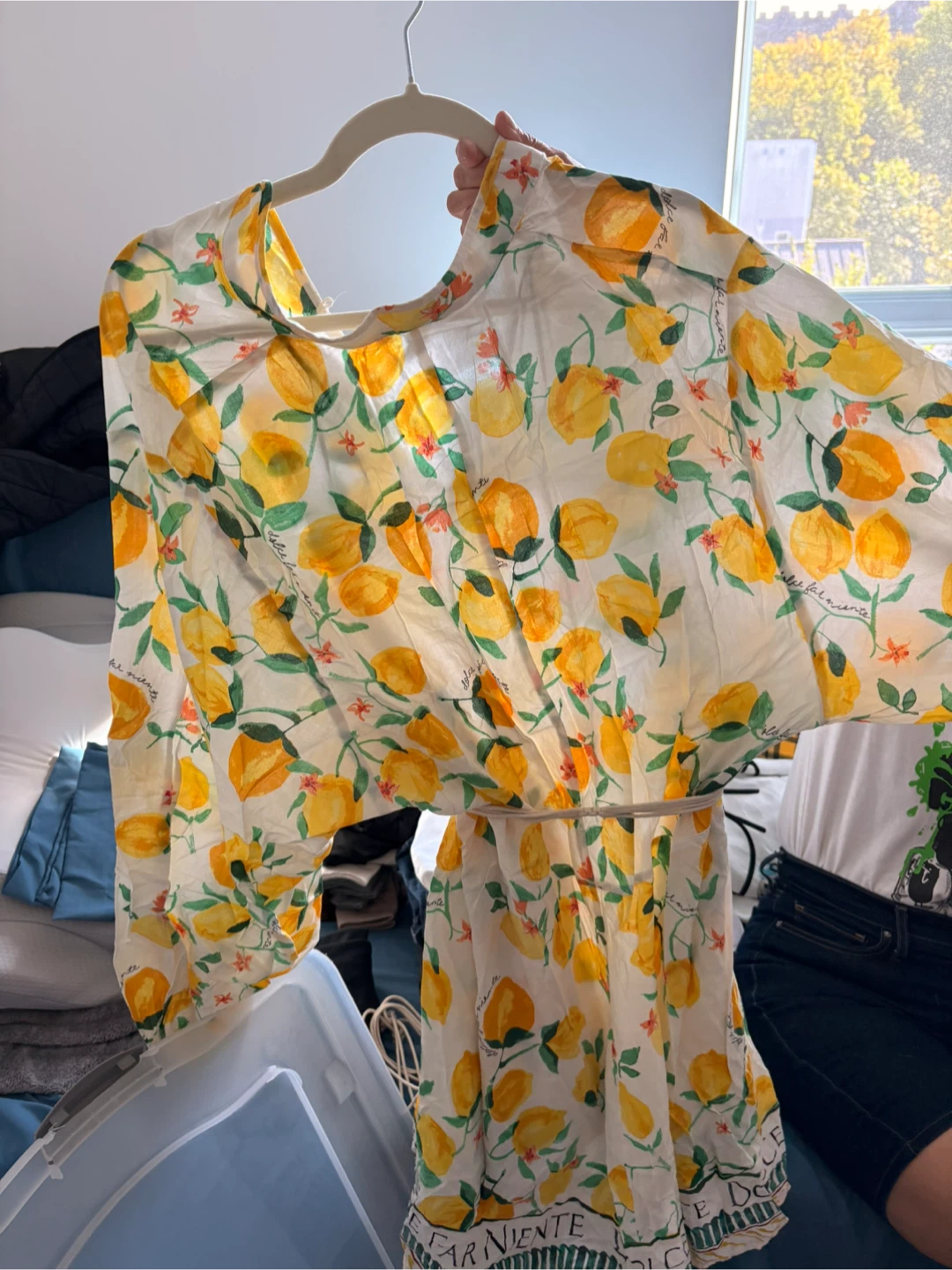 H&M Lemon Print Dress Large - photo 3