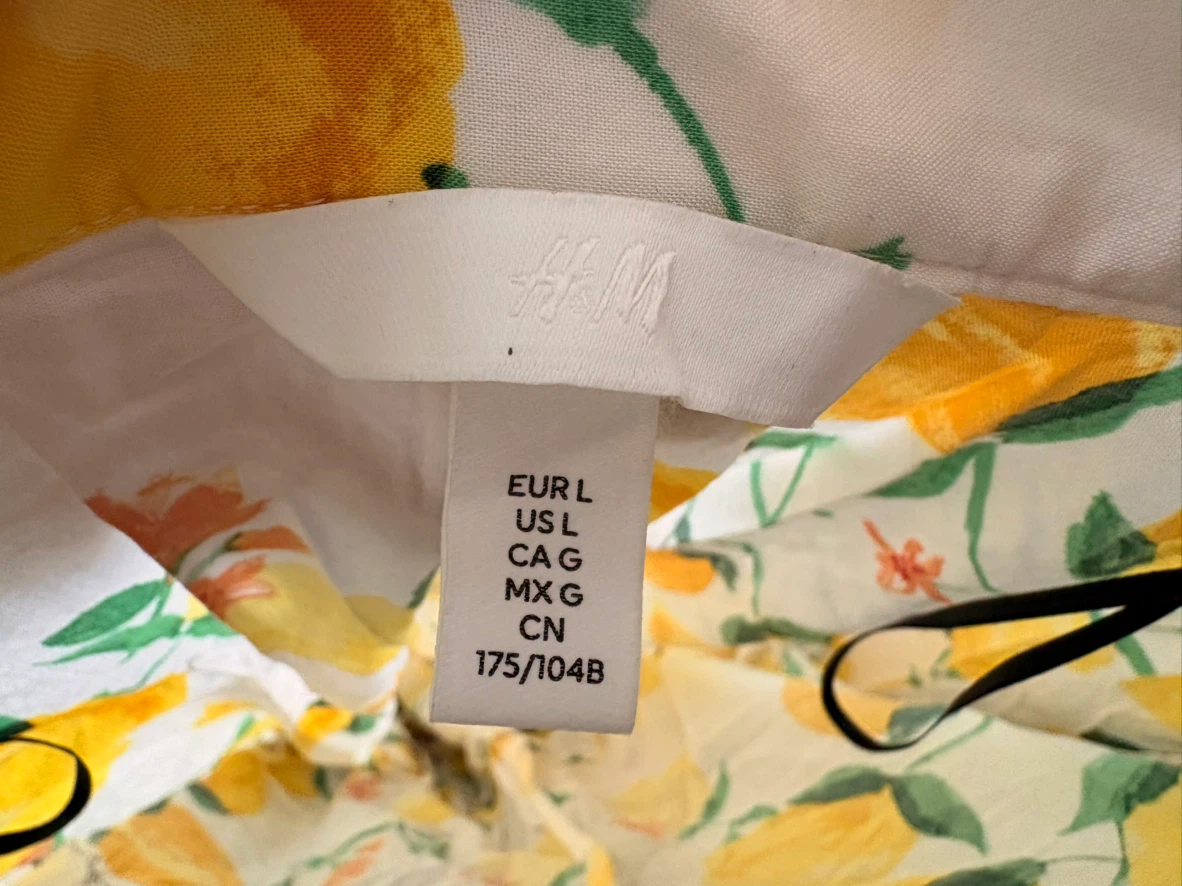 H&M Lemon Print Dress Large - photo 4