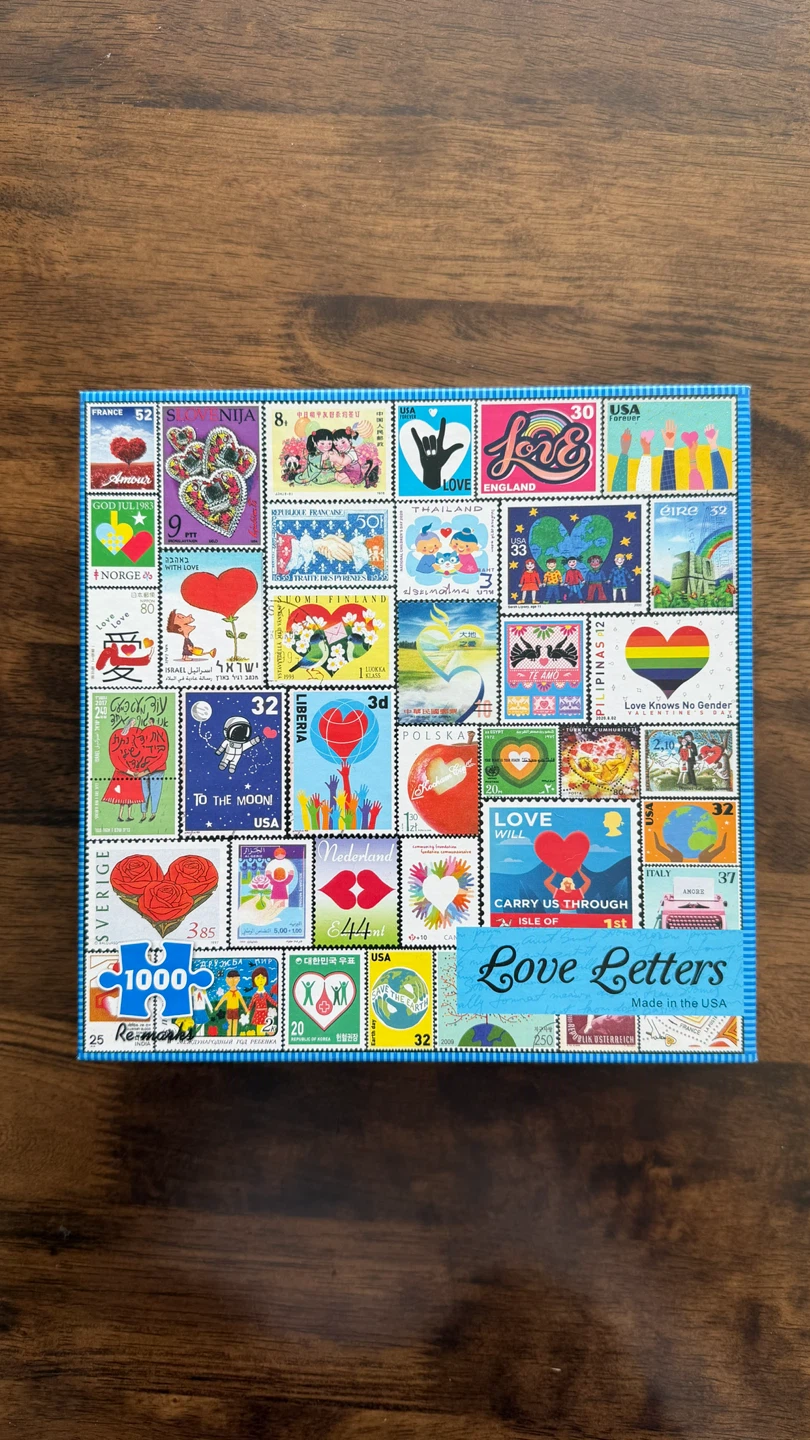 Love Letters postal stamp puzzle
