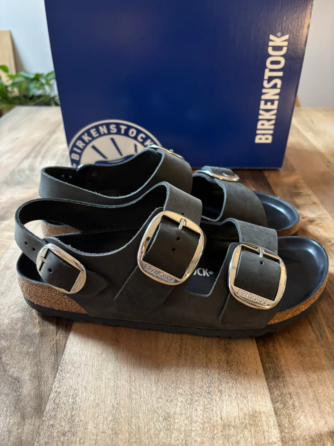 Birkenstock Milano Big Buckle Black Oiled Leather | Size EU 39 - photo 3