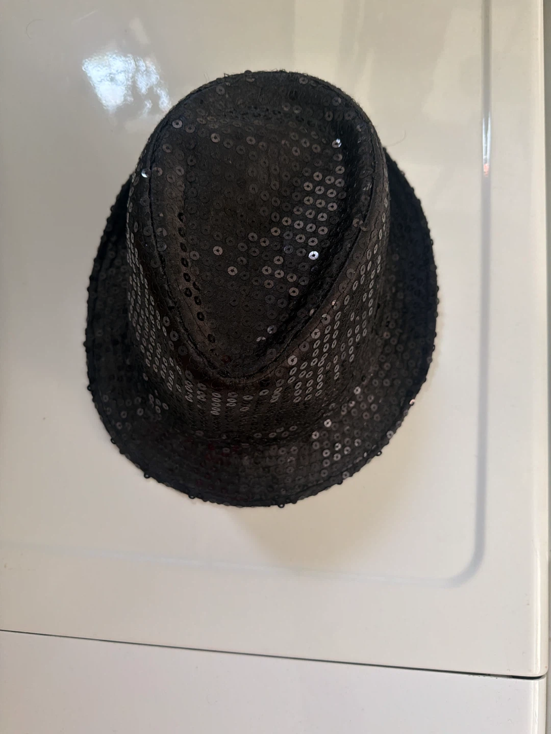Black Sequin Fedora Hat