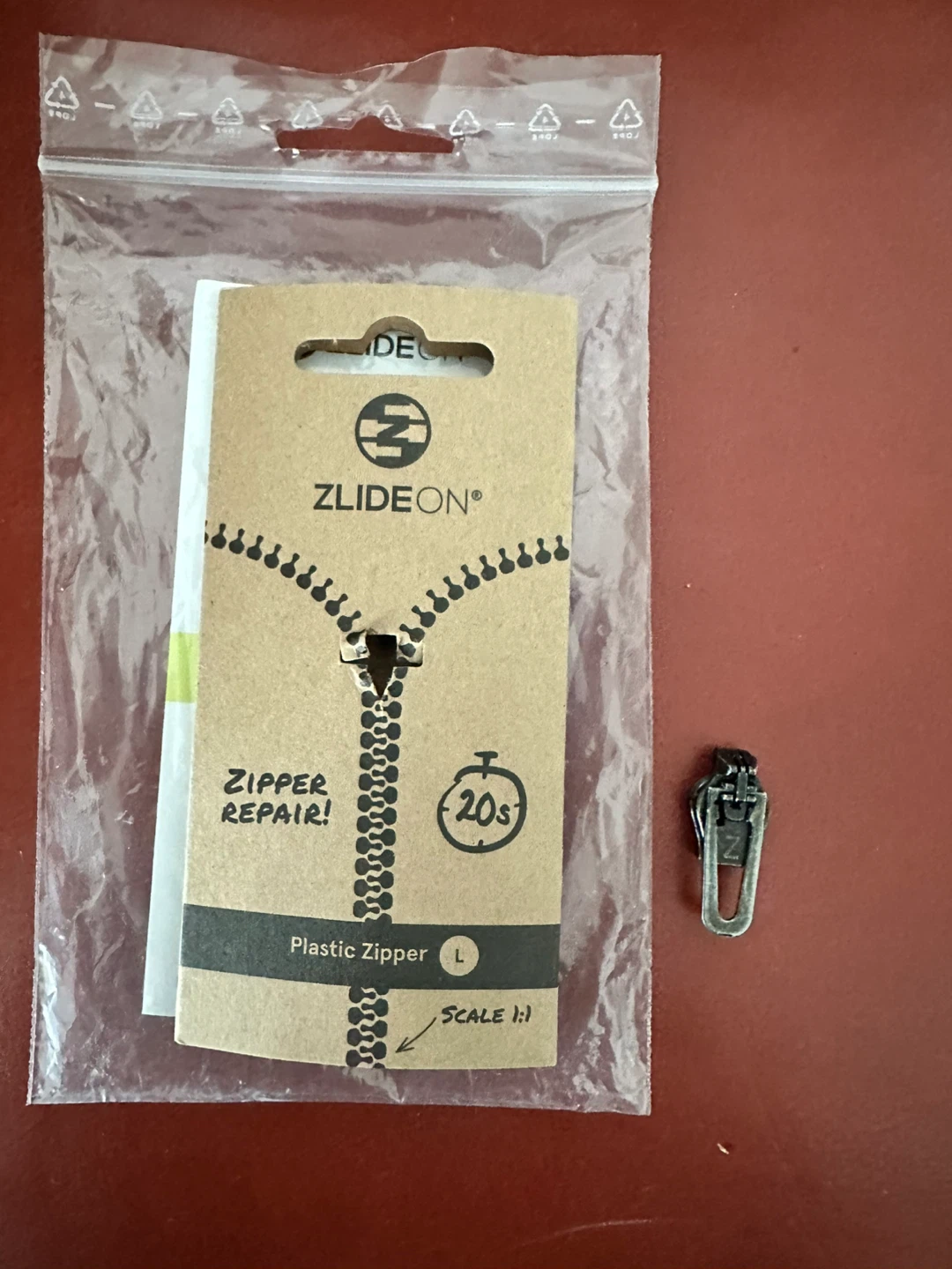 ZlideOn Plastic Zipper Repair Kit, Size Large