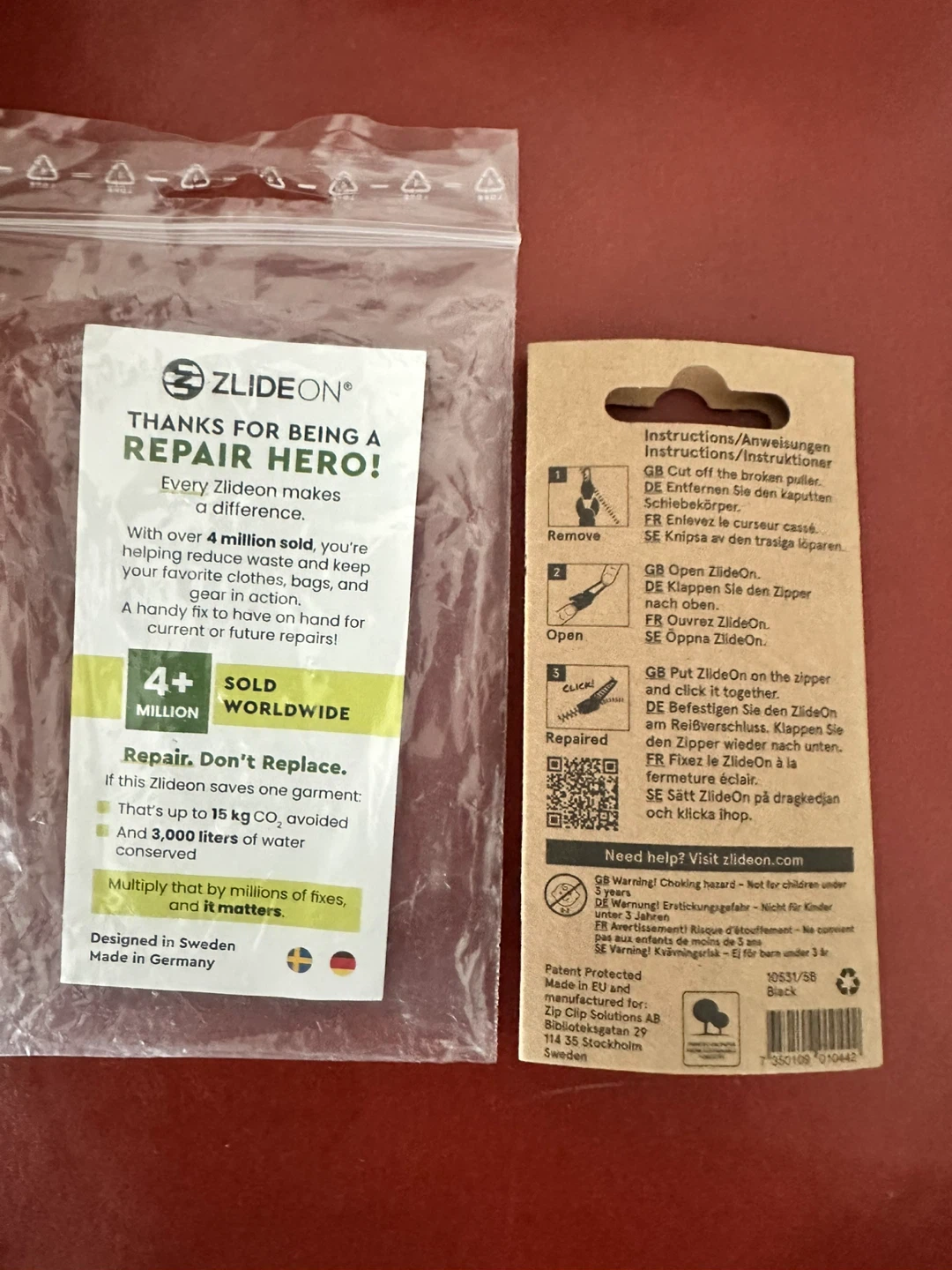 ZlideOn Plastic Zipper Repair Kit, Size Large - photo 4