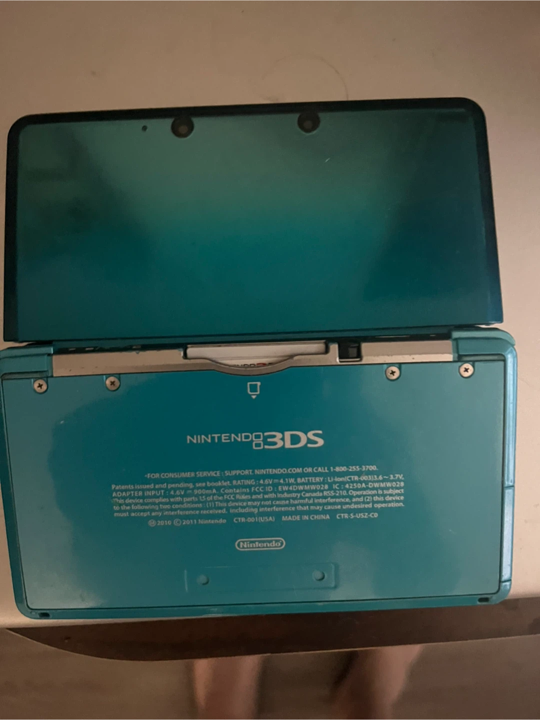 Nintendo 3DS Aqua Blue (modded)