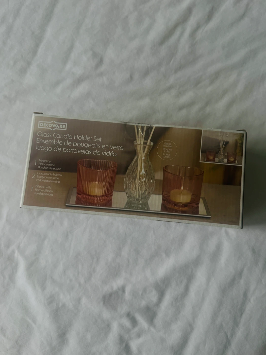 Decoware Glass Candle Holder Set