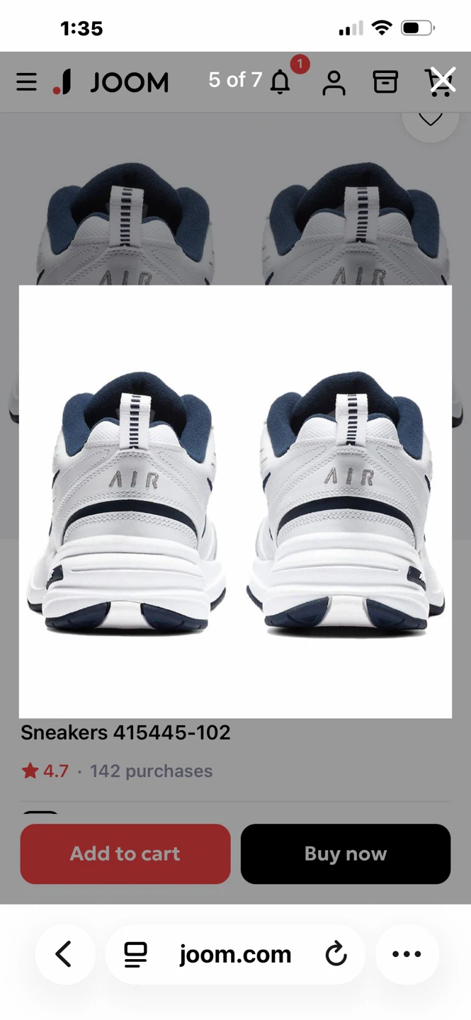 Nike Air Monarch IV White Navy Sneakers - photo 2