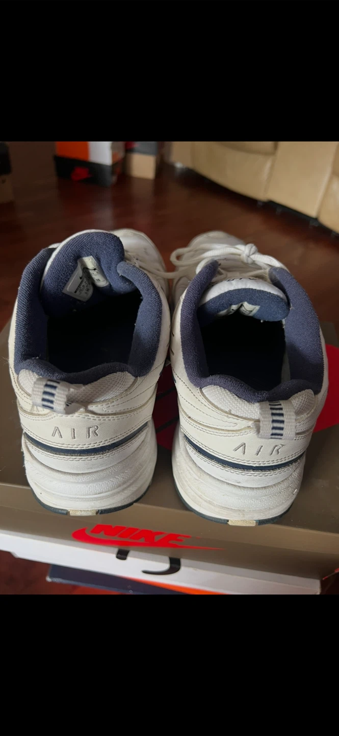 Nike Air Monarch IV White Navy Sneakers - photo 5