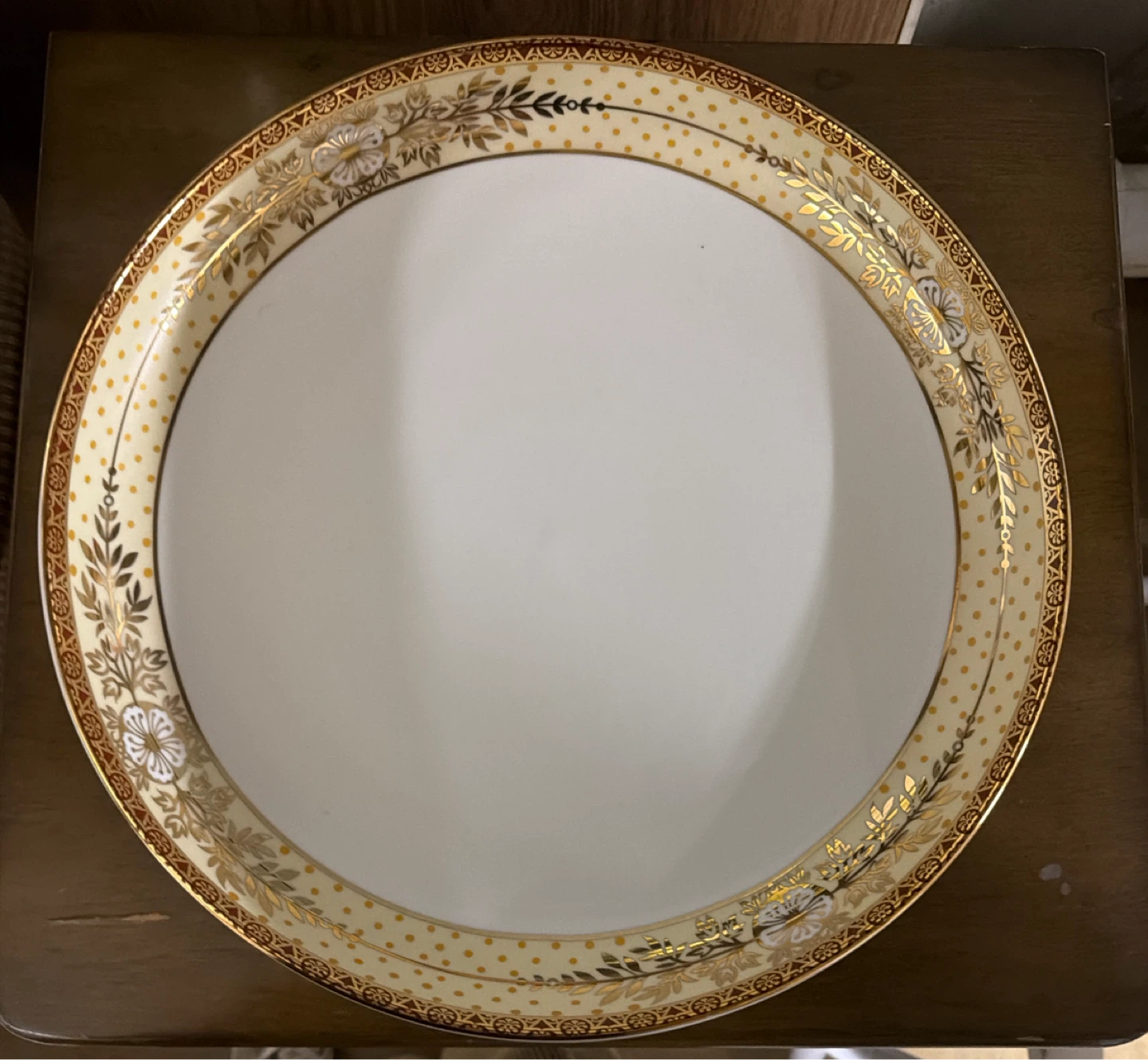 Noritake Gold Rim Floral Plate