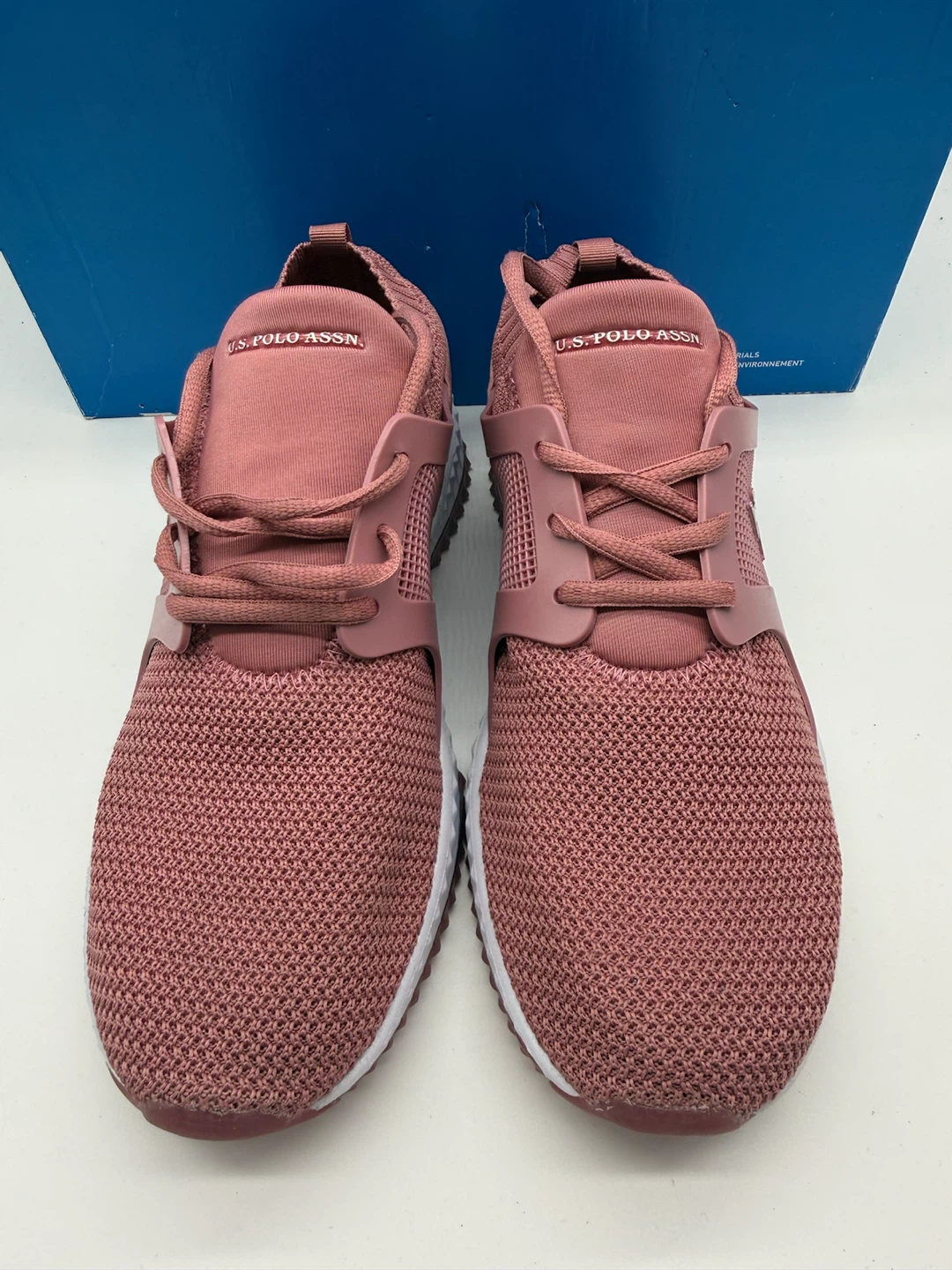 US Polo Assn Pink Knit Women’s Walking Running Shoes Size US 9 - photo 5