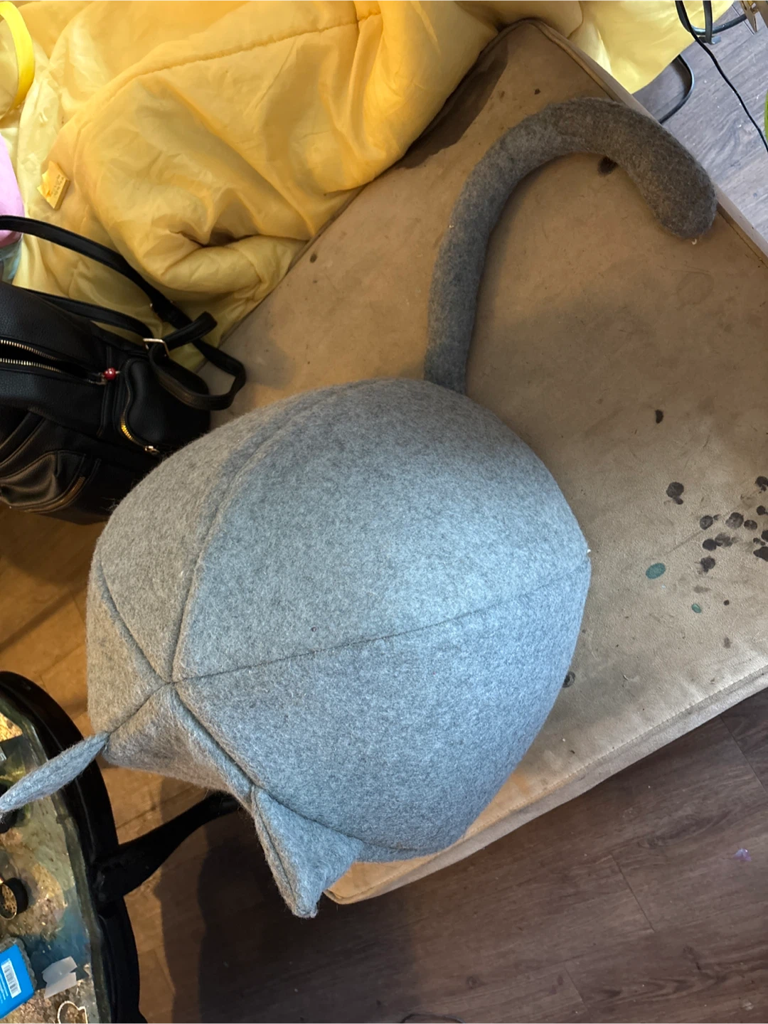 Gray Felt Cat Cave Bed - photo 2