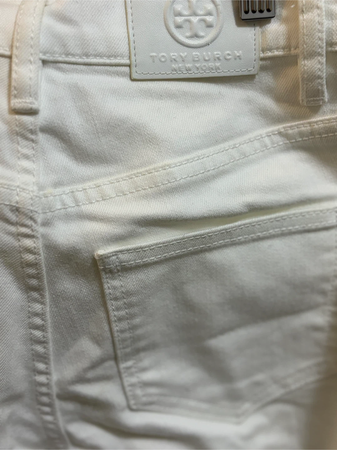 Tory Burch White High-Rise Button-Fly Jeans Size 24 - photo 3