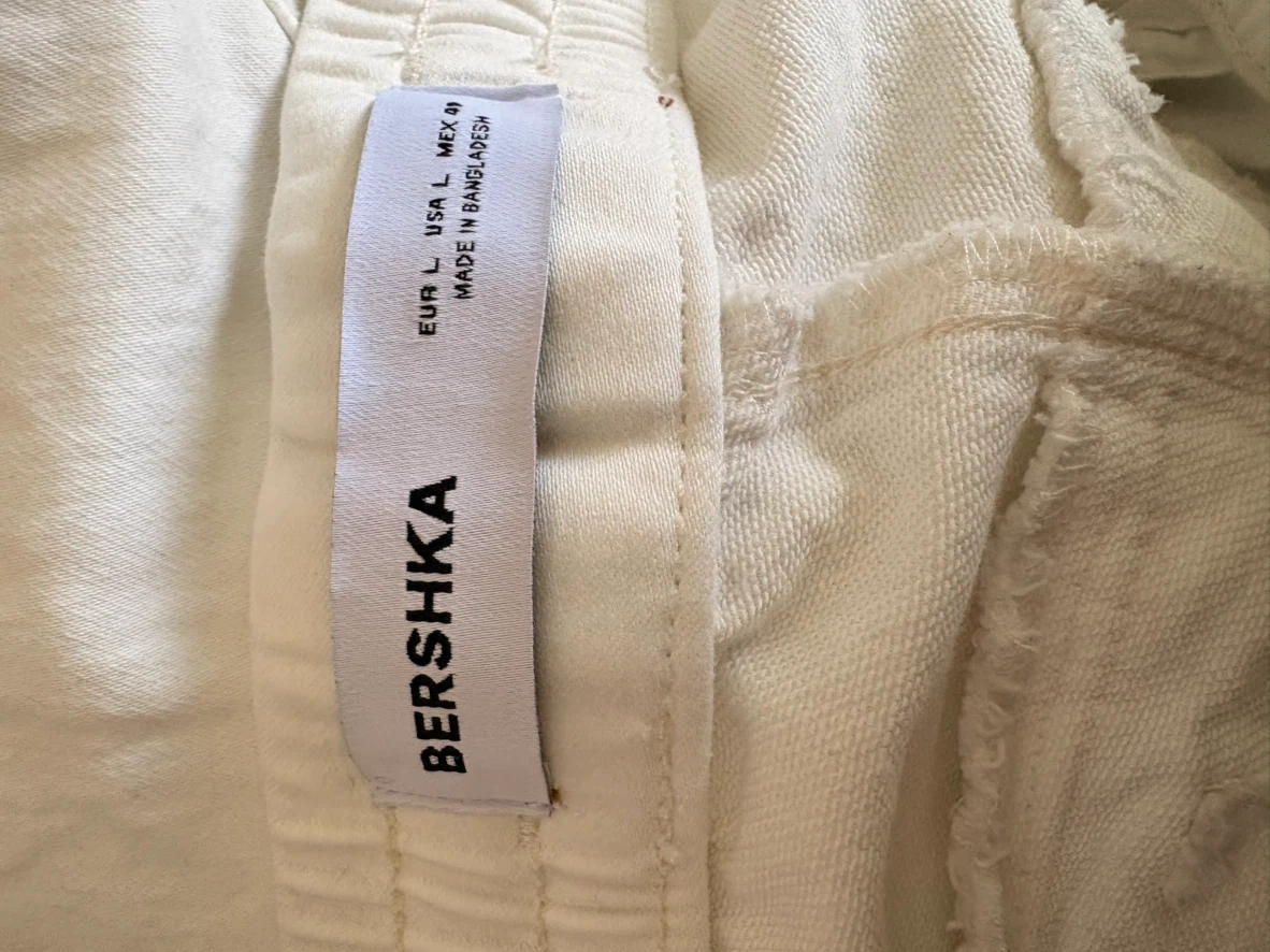 Bershka White Cargo Joggers Size Large - photo 5