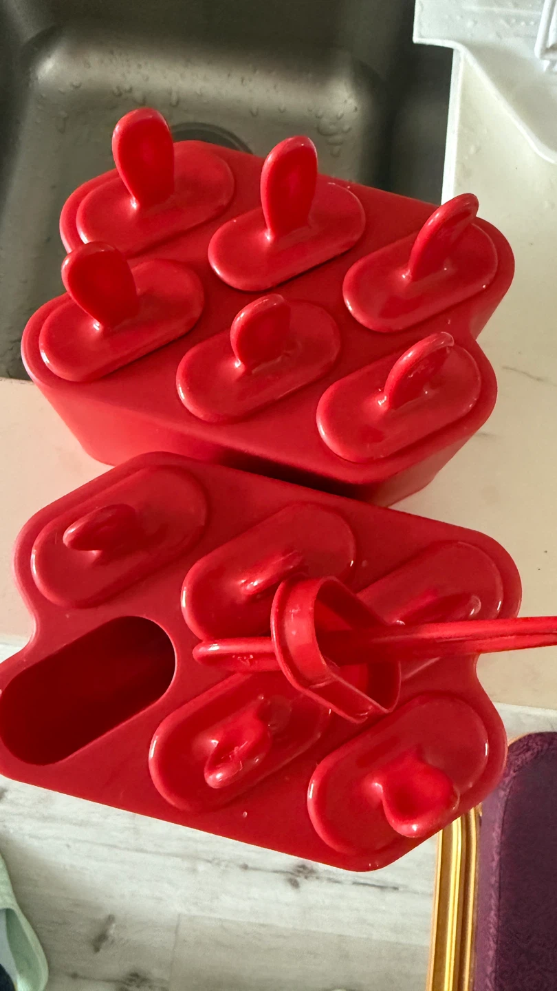 Two Red Popsicle Molds