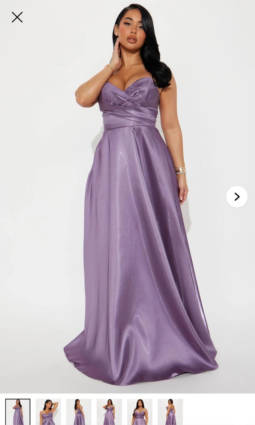 Fashion Nova Satin Maxi Dress Brand New