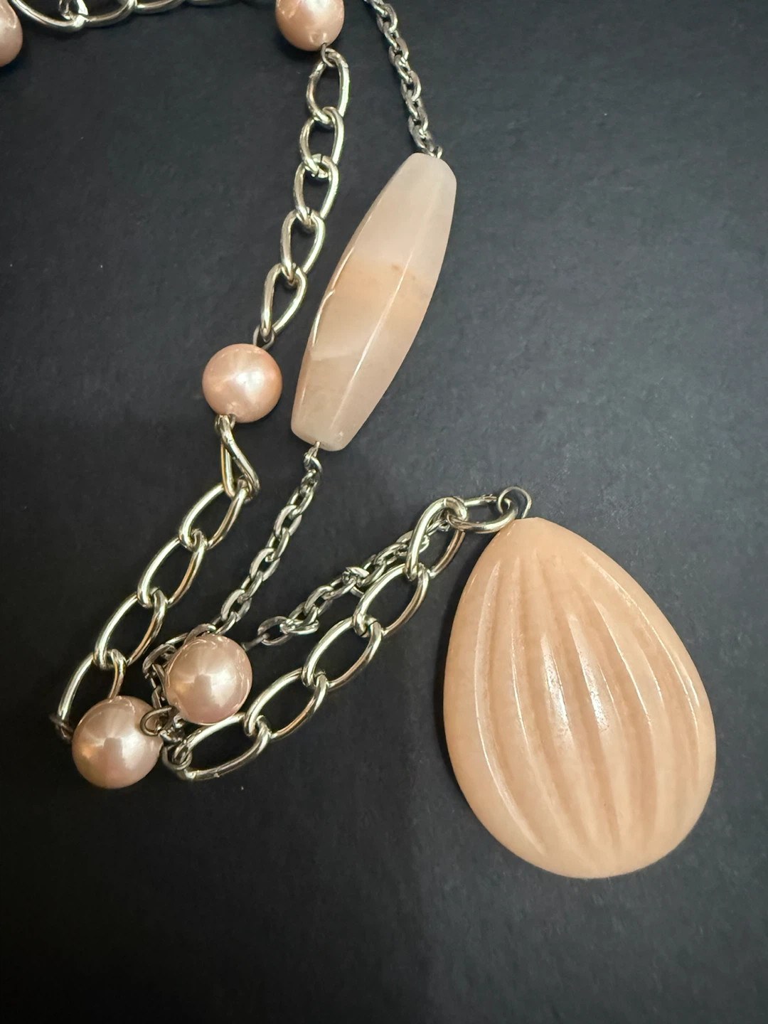 🏈Pink Beaded Pendant Necklace - photo 3