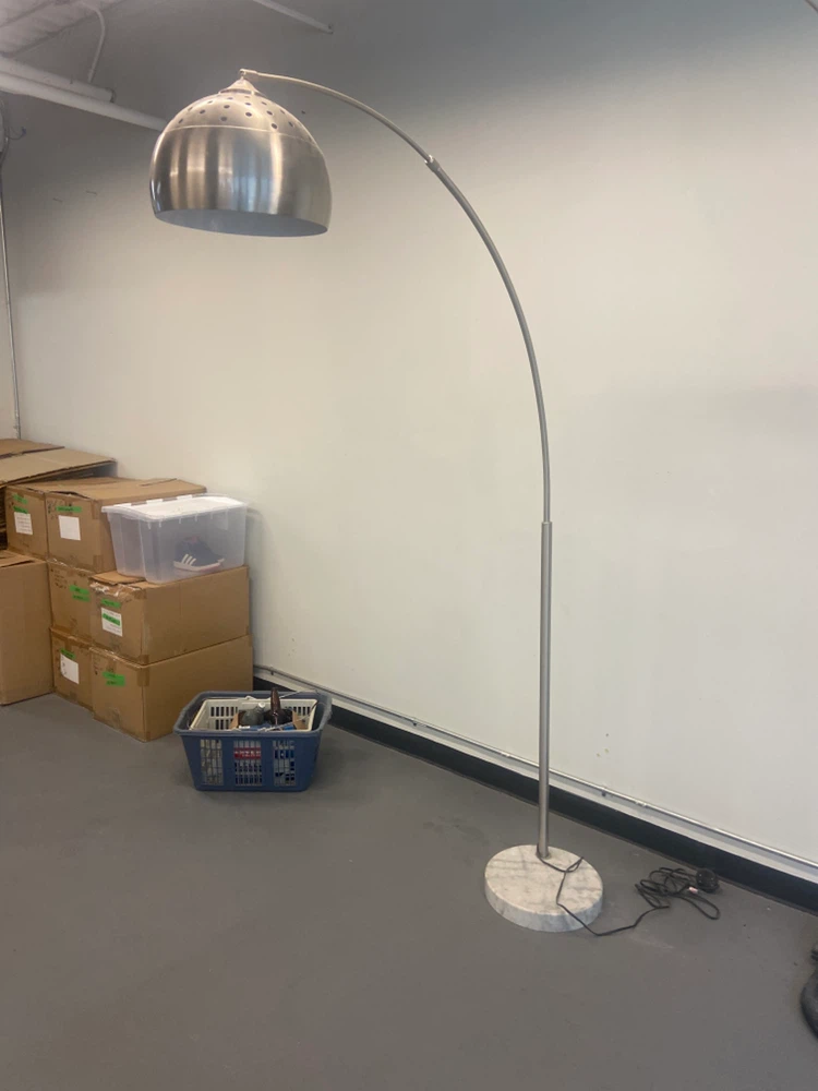 Silver Floor lamp with Arch