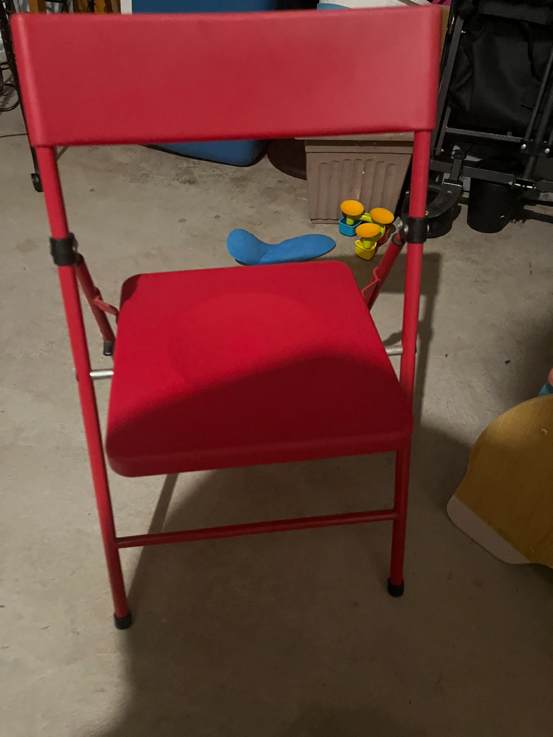 Red Metal Folding Chair for children