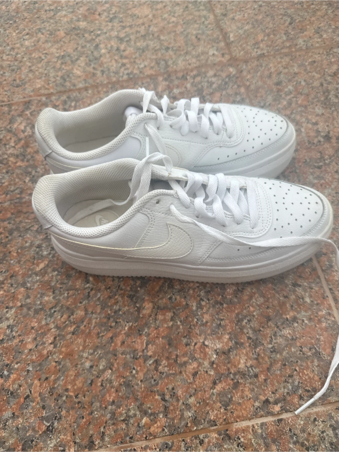 Nike Court Vision Low Platform White Sneakers