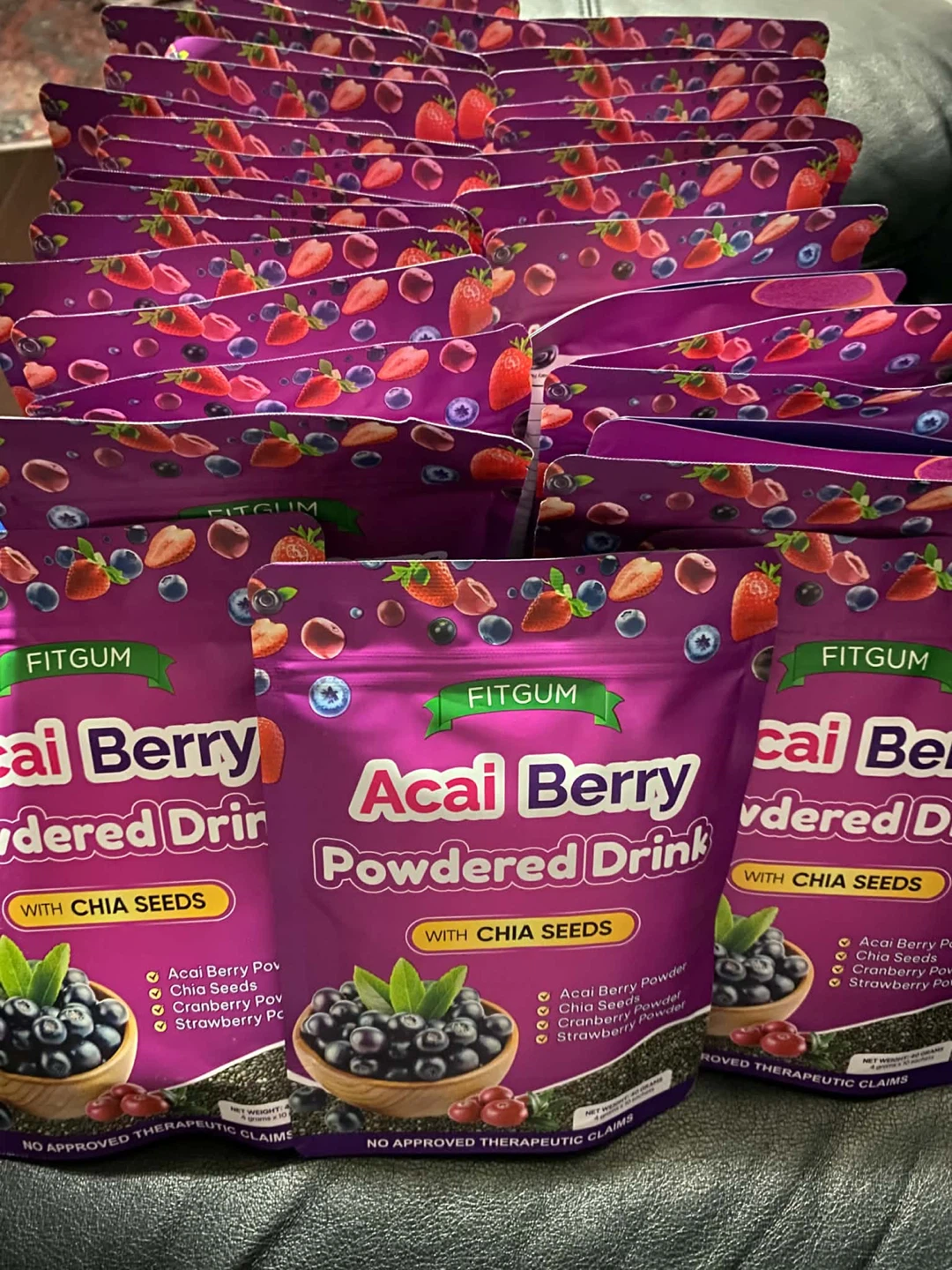 Fitgum Acai Berry Powdered Drink with Chia Seeds - photo 4