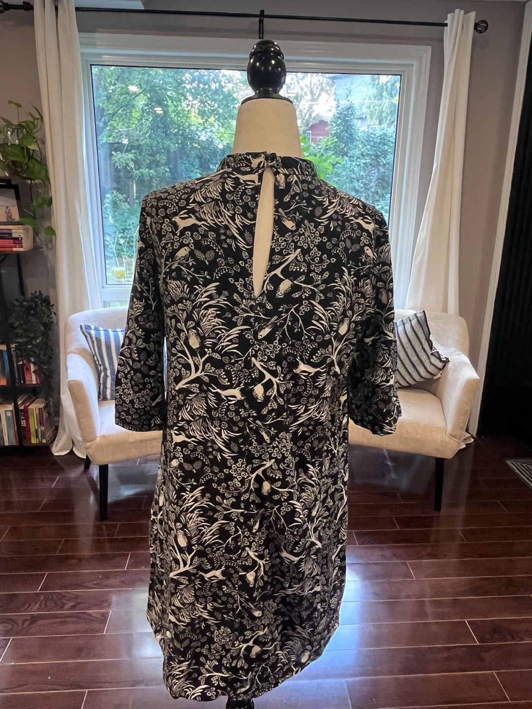 Old Navy black and white patterned dress - photo 2