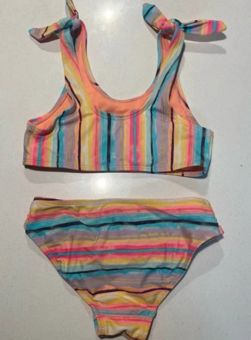 🏈 EUC George Kids Striped Bikini Set M (7-8 yrs) - photo 5