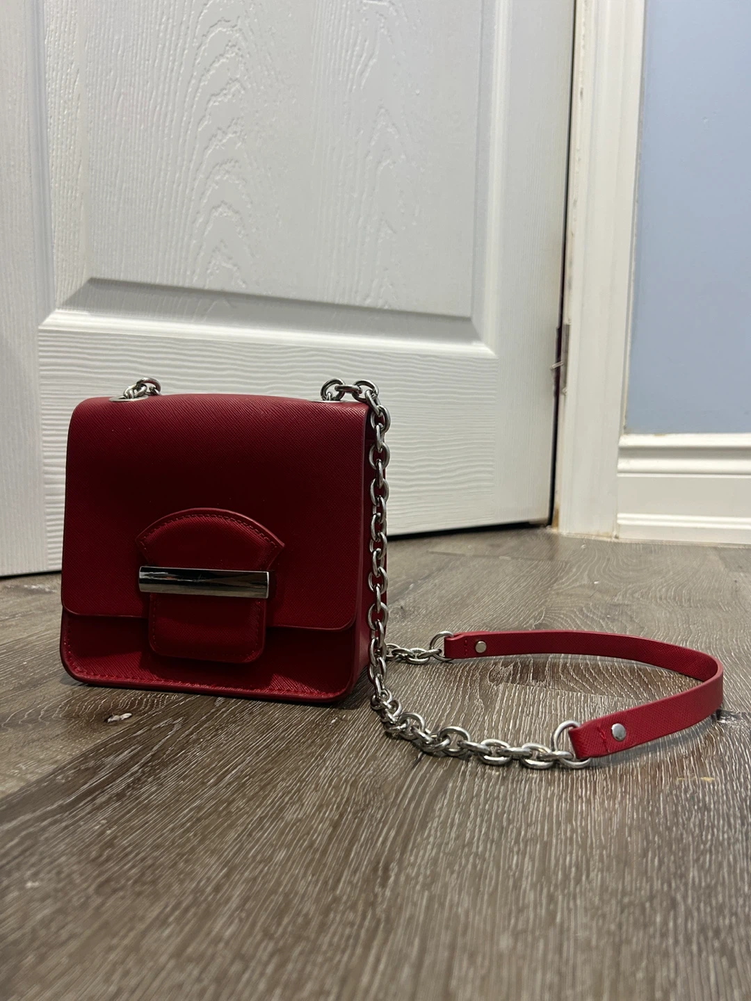 Zara Basic Red Crossbody Bag