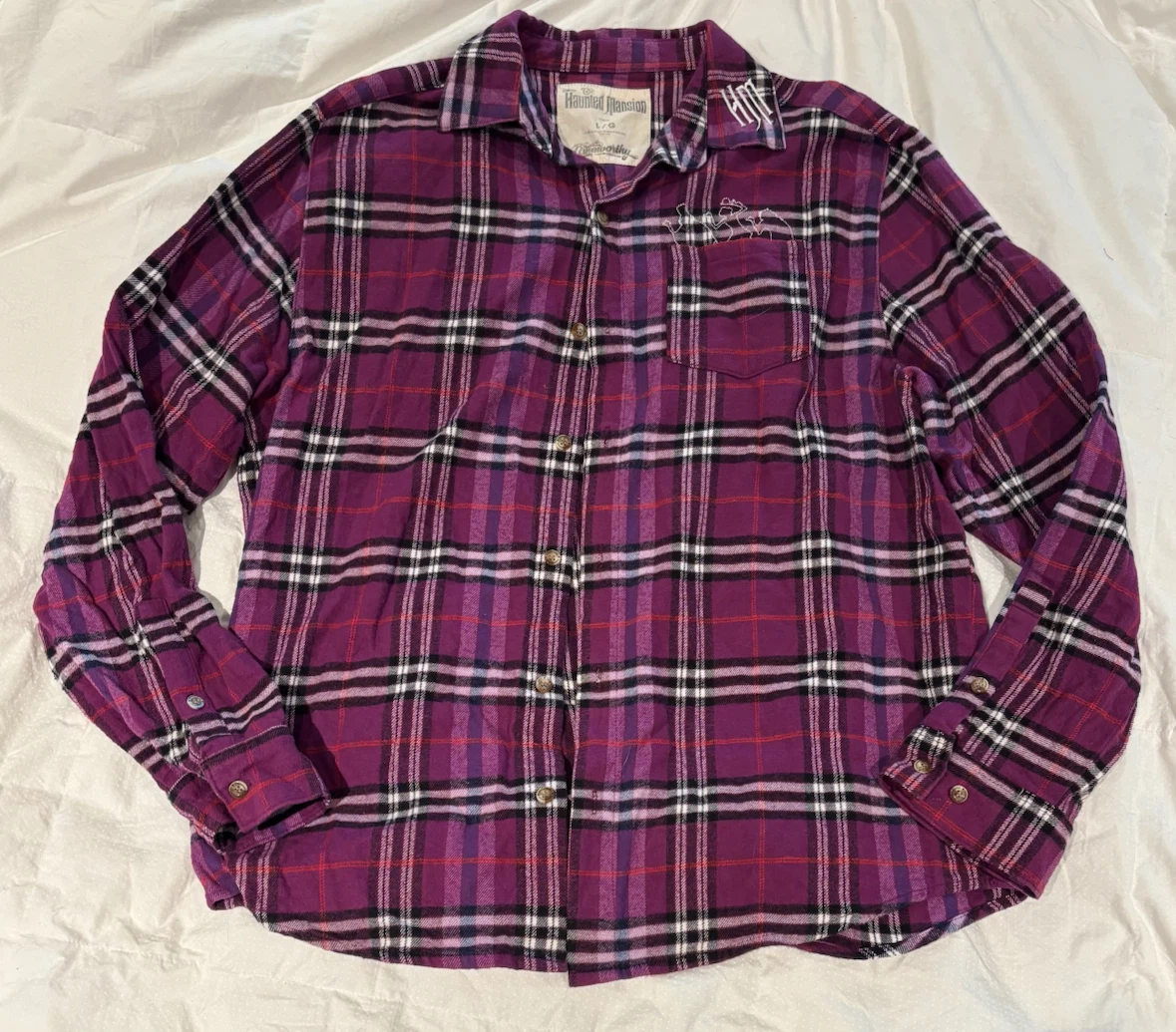 Cakeworthy Disney Haunted Mansion Flannel Shirt - L