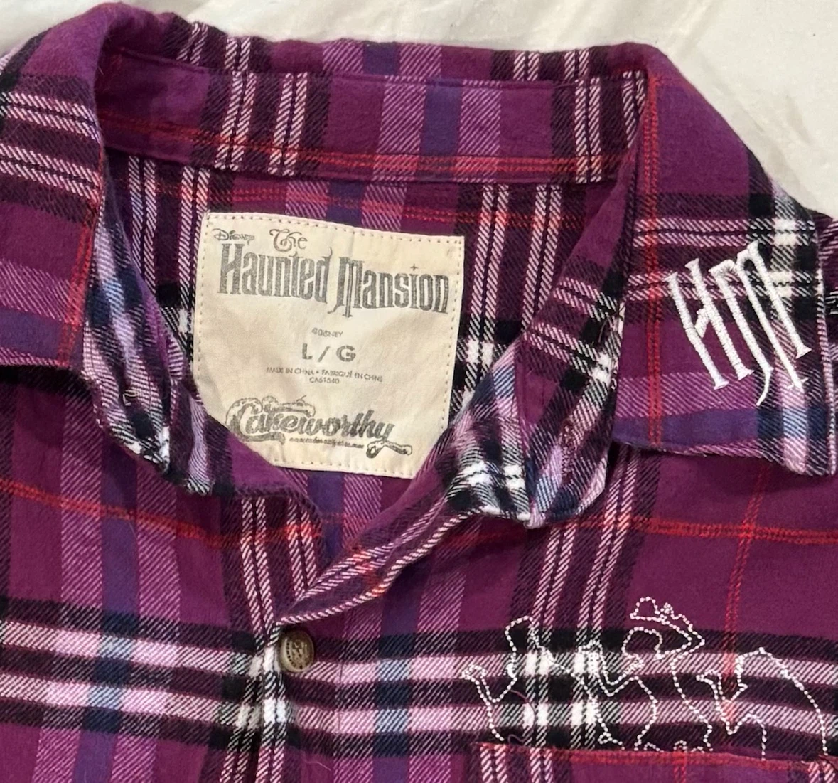 Cakeworthy Disney Haunted Mansion Flannel Shirt - L - photo 2