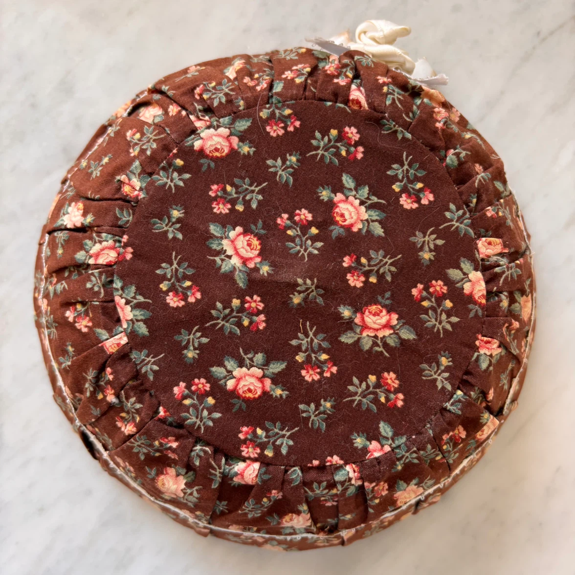 Vintage Floral Fabric Storage Basket 🏈 - photo 2