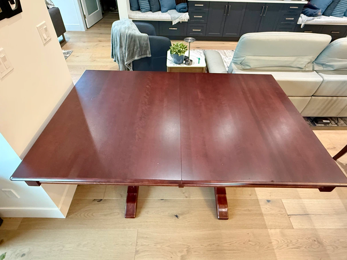 Dark Wood Dining Table and Chairs- Solid Maple Canadian made