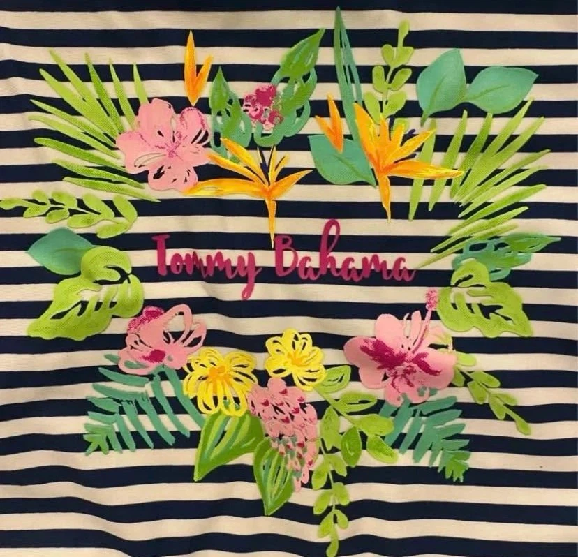 🏈 EUC Tommy Bahama Girls Swim Shirt Size 5 - photo 3