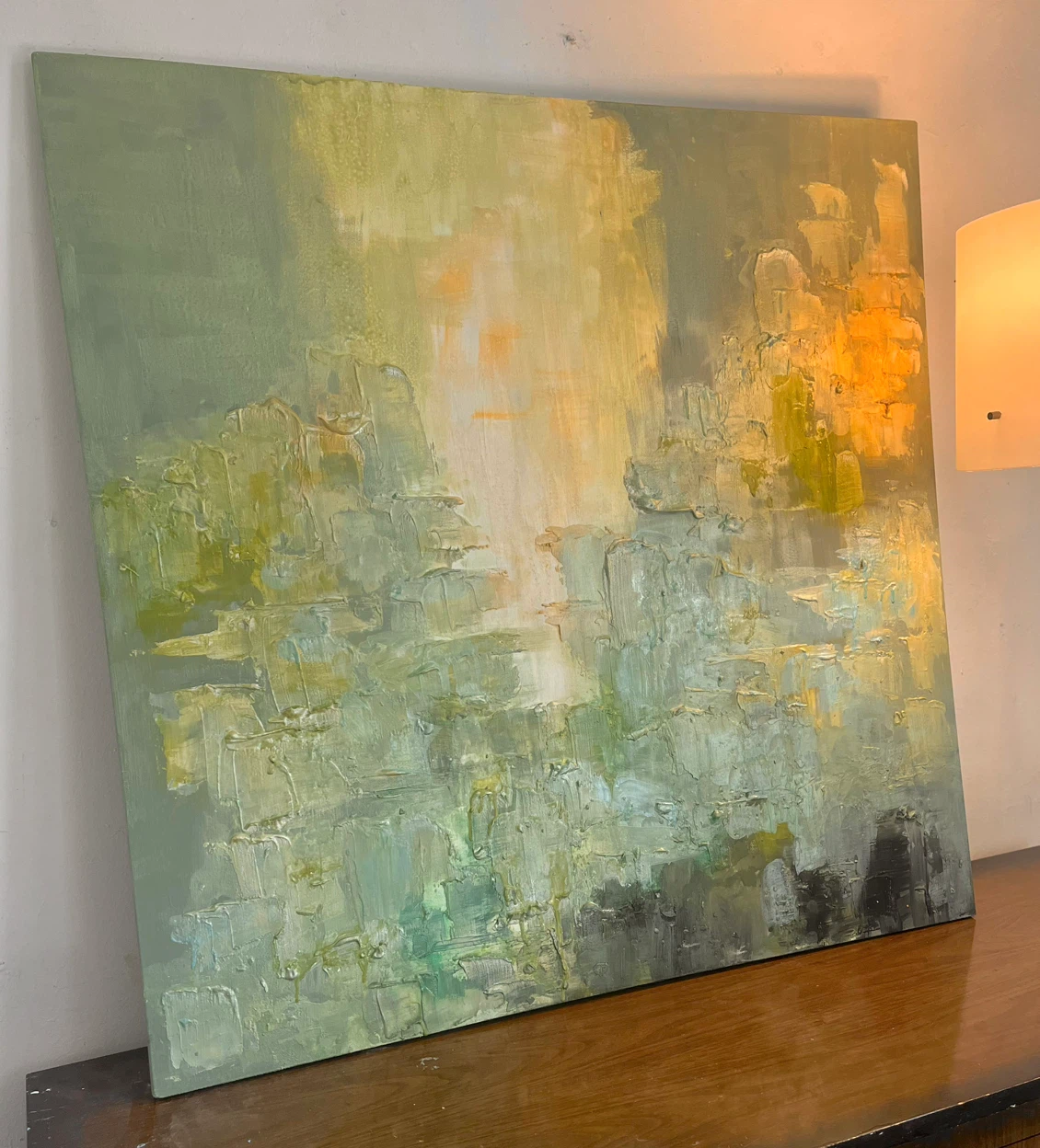Large Abstract Textured Oil Painting - photo 2