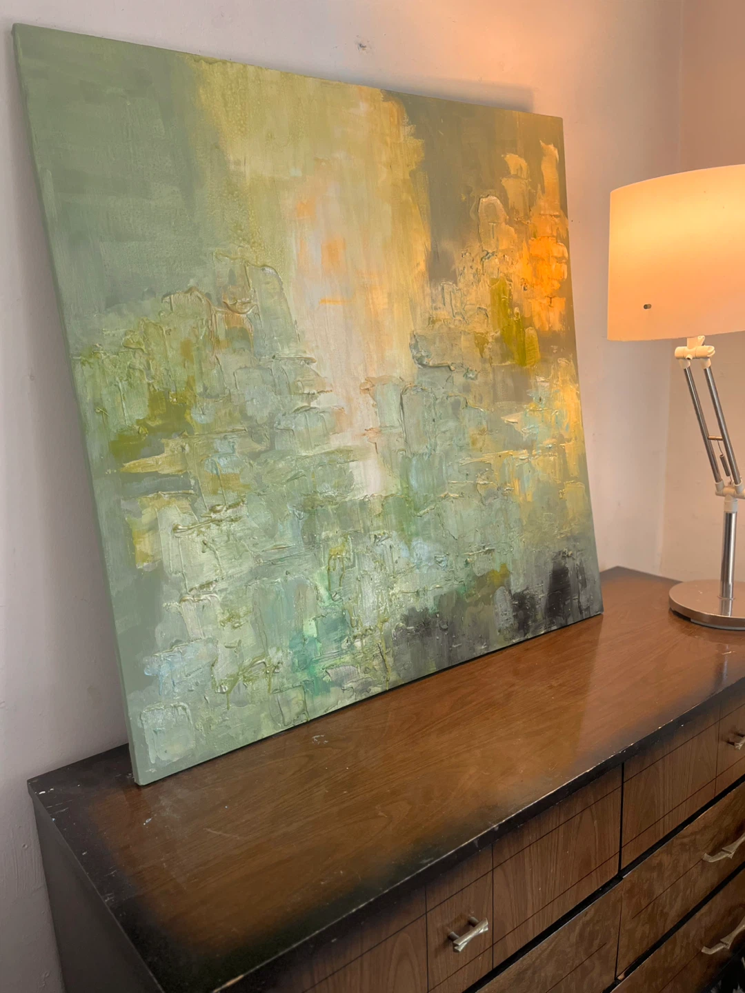 Large Abstract Textured Oil Painting - photo 3