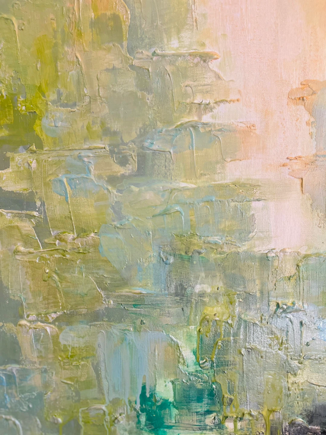 Large Abstract Textured Oil Painting - photo 4