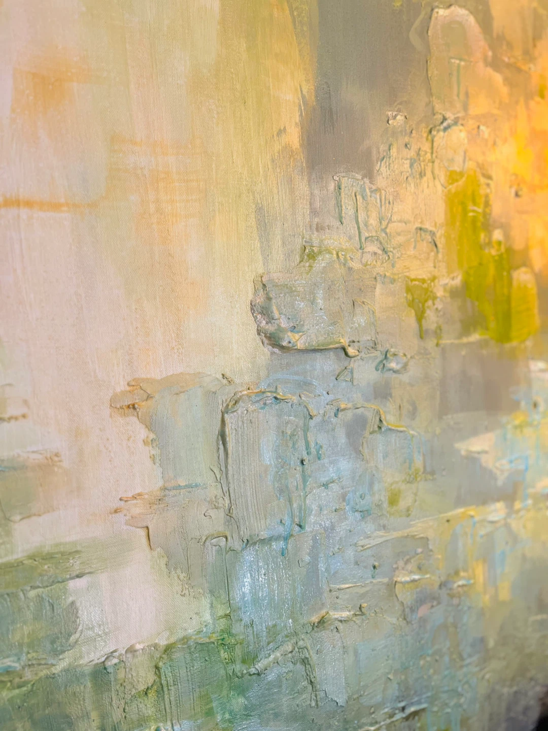 Large Abstract Textured Oil Painting - photo 5
