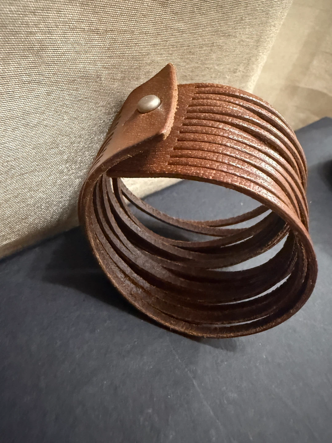 🏈Brown Leather Multi-Strand Cuff Bracelet