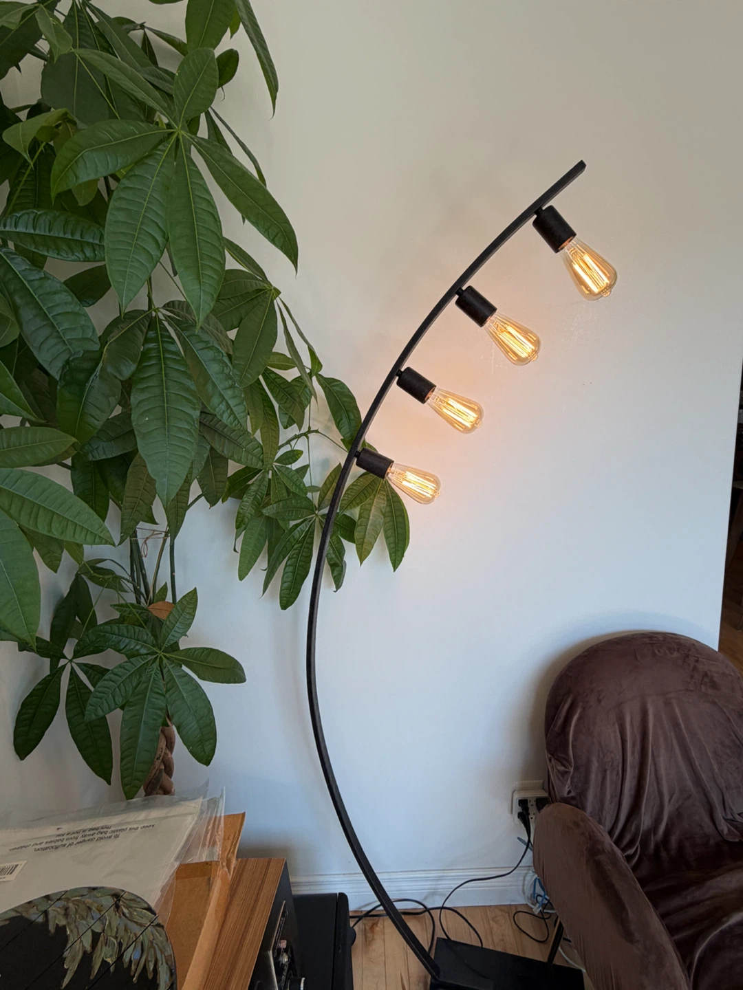 Industrial Style 4-Light Floor Lamp