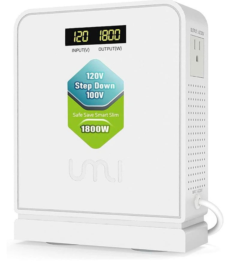 Umi 1800W 120V to 100V Step Down Voltage Transformer