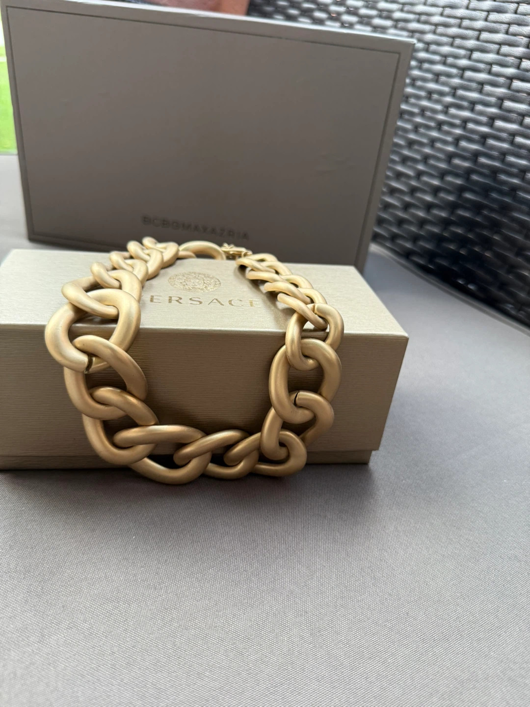 Gold Tone Chunky Chain Necklace