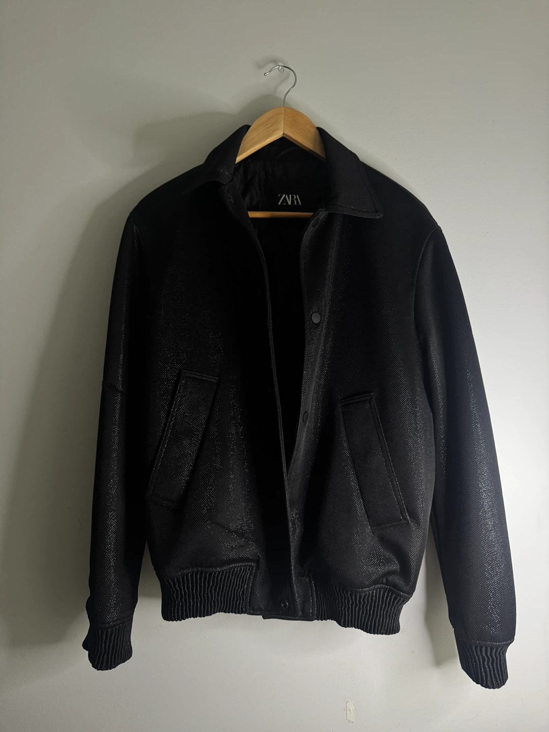 Zara Man Shimmer / Glitter Bomber Jacket – Size Small - photo 4